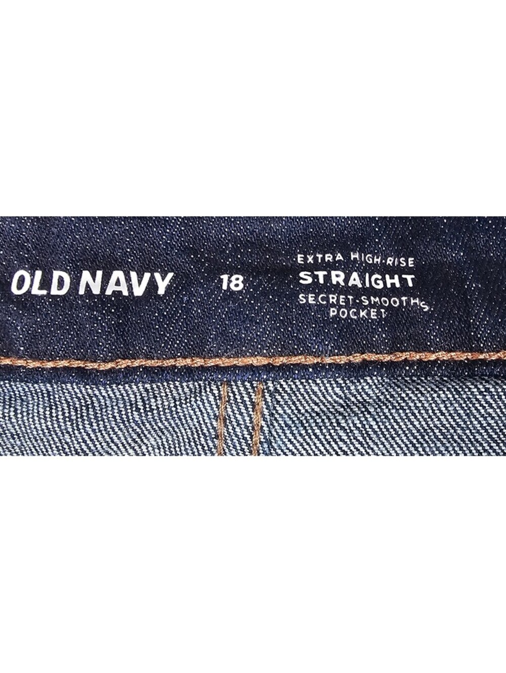 Old Navy Women’s Size 18 Extra High Rise Straight Jeans Secret Smooth Pocket NWT - Picture 3 of 9